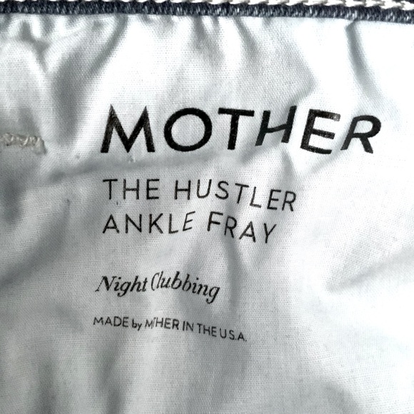 MOTHER Jeans The Hustler Ankle Fray in Night Clubbing Blue Size 24 - Picture 15 of 16